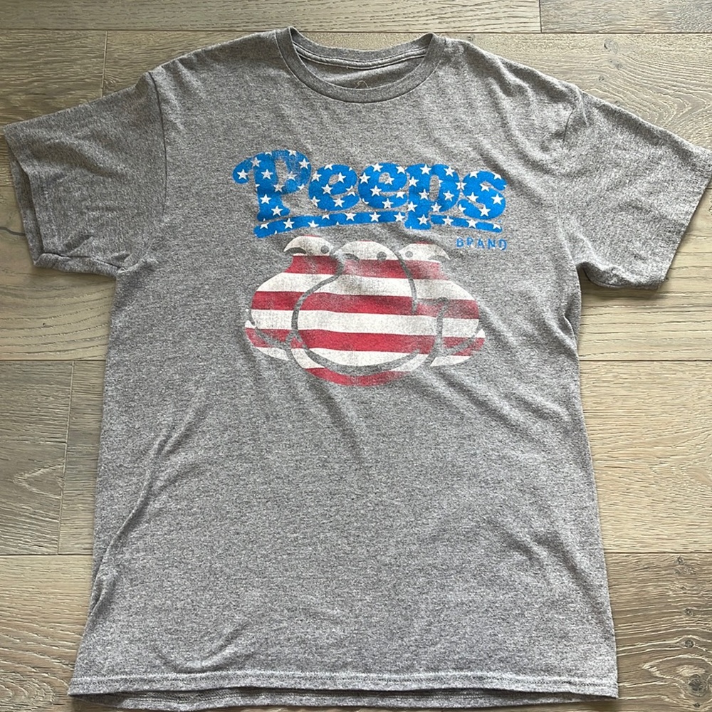 Unisex Distressed Peeps Vintage Graphic 🇺🇸USA T Shirt-Medium-19” pit to pit